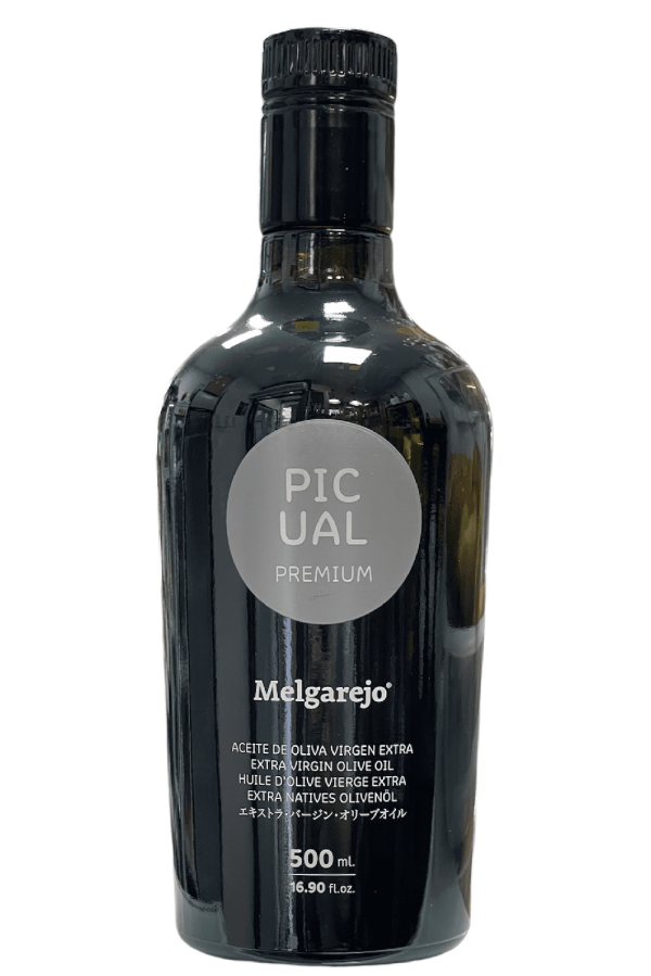 Aceite de oliva virgen extra Melgarejo Picual Temprano 500 ml, AOVE de Jaén de cosecha temprana, verde intenso y equilibrado.