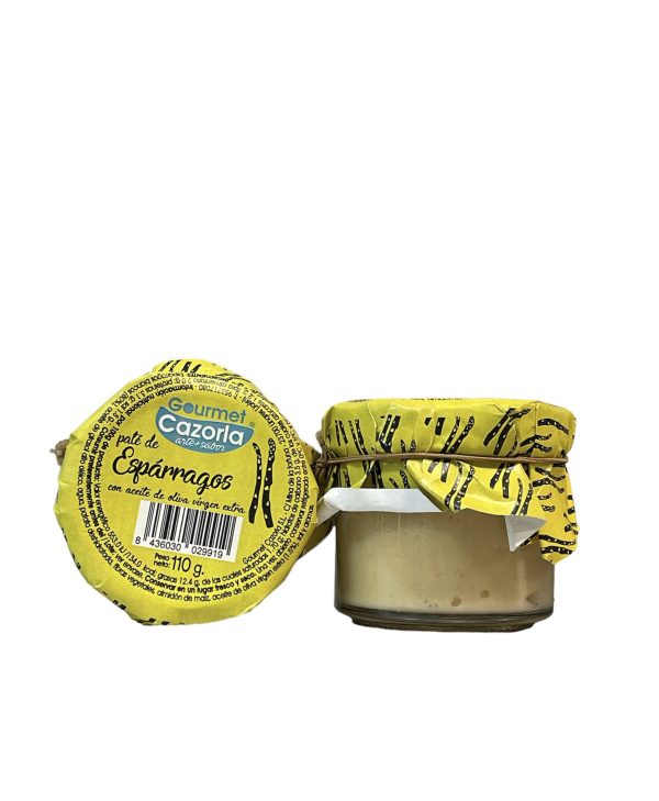 Tarro de Paté de Espárragos Cazorla, producto gourmet de alta calidad.