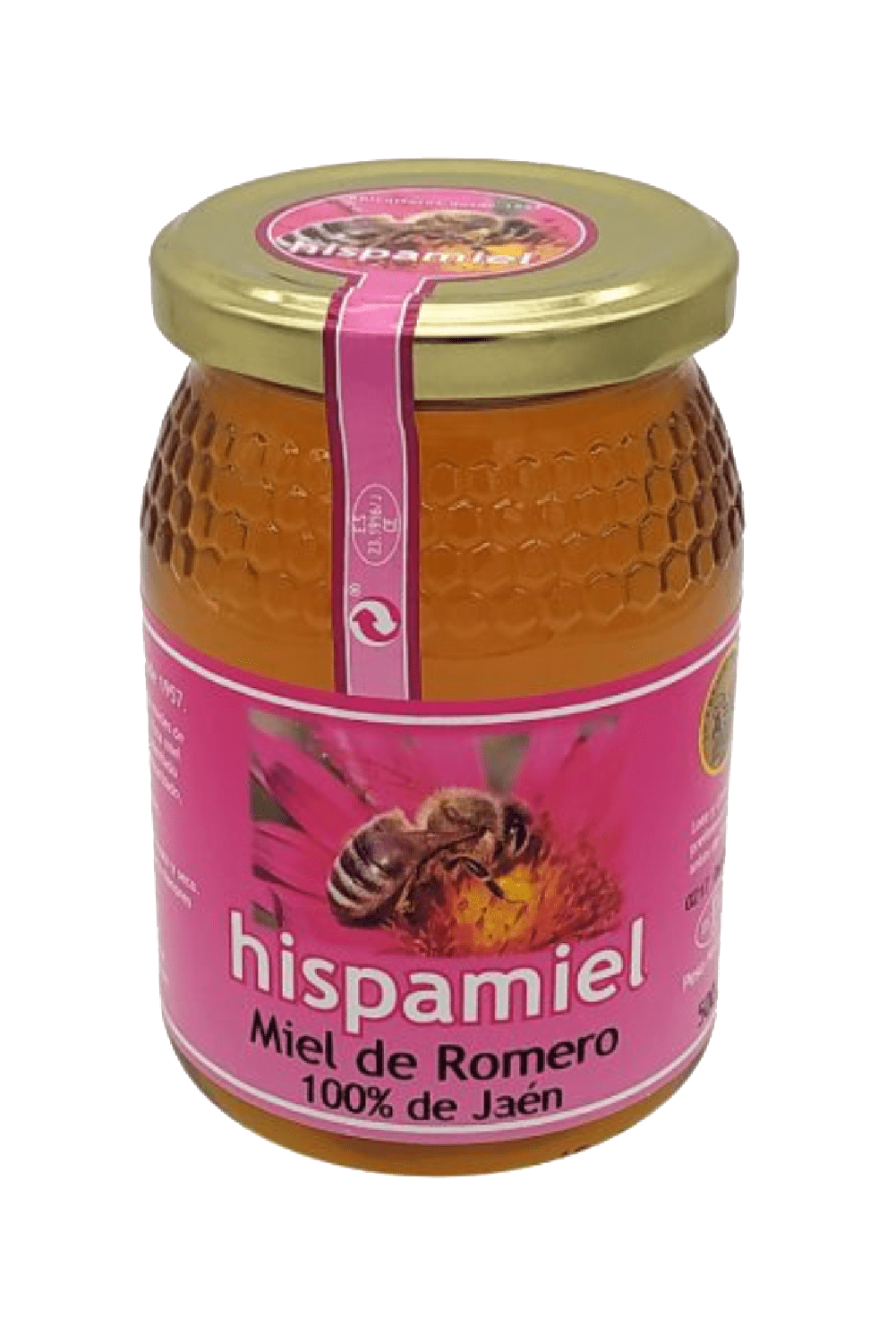 Miel de Romero Hispamiel Tarro de Miel de Romero Hispamiel, miel clara y floral, perfecta para endulzar de manera natural.