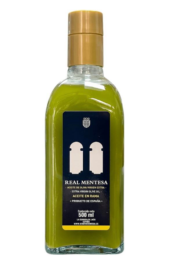 Aceite de oliva virgen extra Sin Filtrar Real Mentesa 500 ml, AOVE Picual de Jaén, fresco y natural.