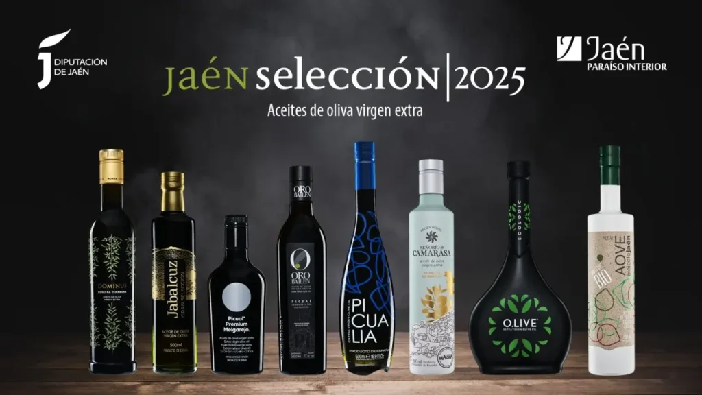 Selección de los mejores aceites de oliva virgen extra 2025, con productos premium de Jaén