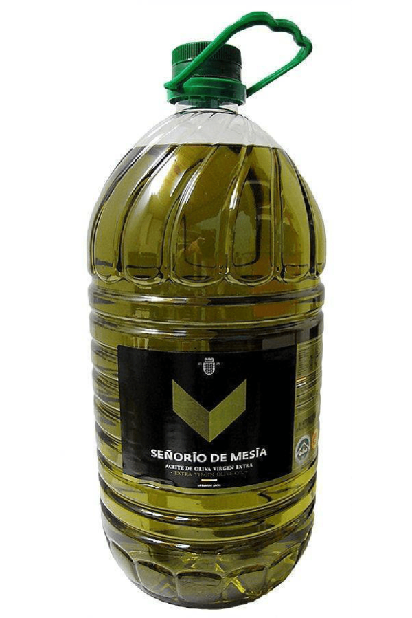Aceite de Oliva Virgen Extra Señorío de Mesía 5L en garrafa, producto gourmet de Jaén.