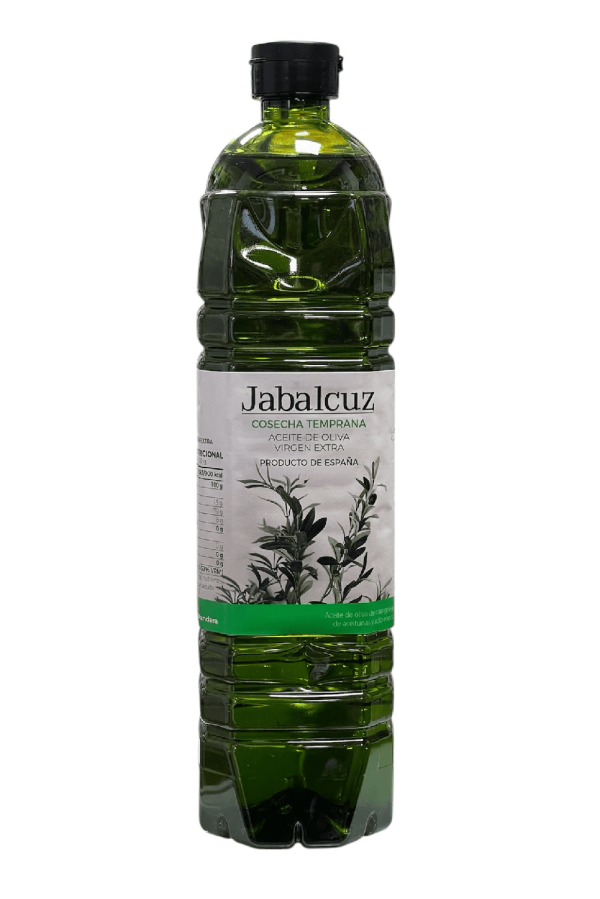 Aceite de Oliva Virgen Extra Jabalcuz Cosecha Temprana 1 Litro, presentado en práctico envase plástico PET para mayor comodidad.