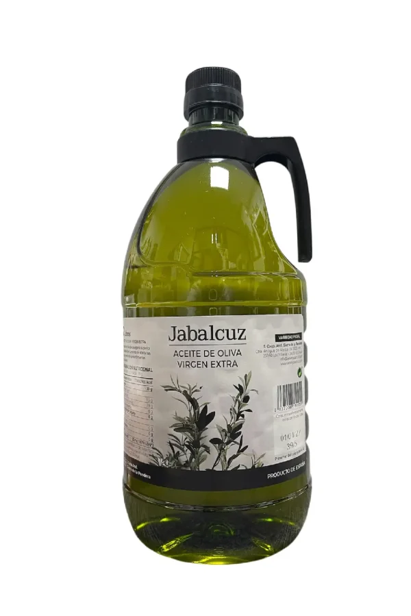 Garrafa de 2 litros de Aceite de Oliva Virgen Extra Jabalcuz, AOVE Picual de Jaén, fresco y equilibrado.